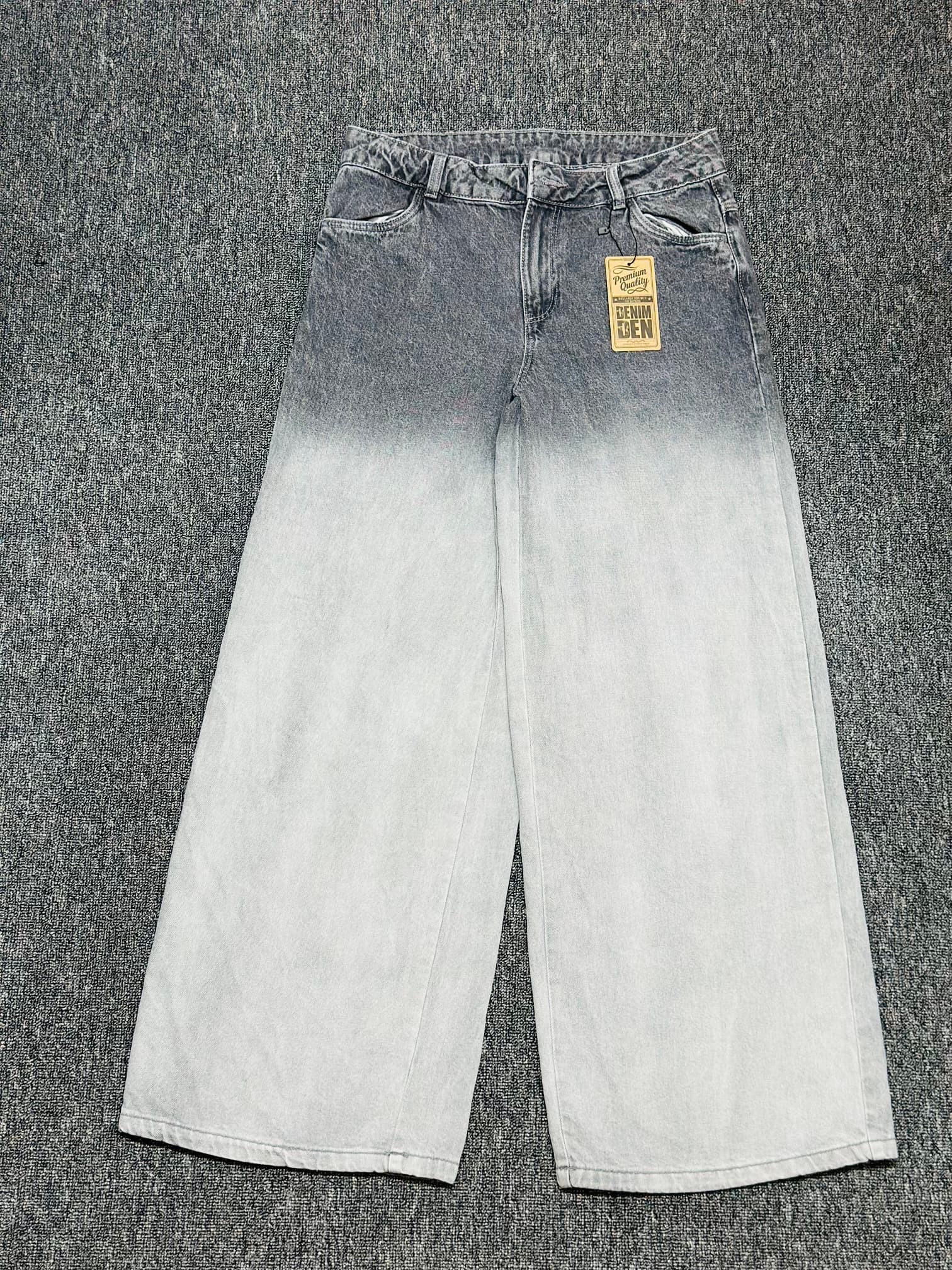 Ombré Washed Wide-Leg Jeans 2