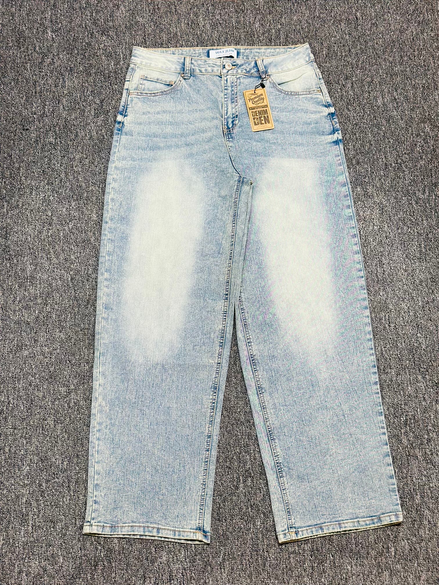 WAX JEAN Light Wash High-Waisted Wide Leg Jeans