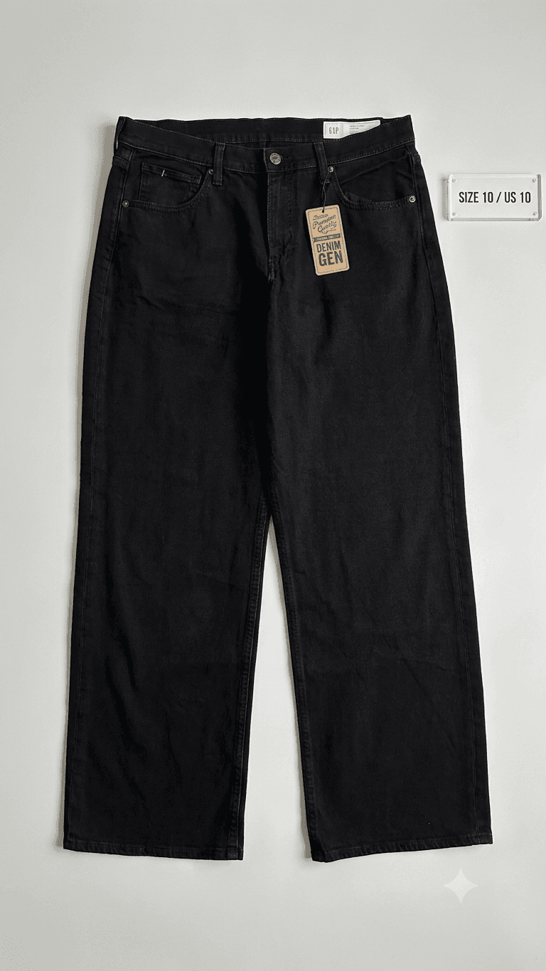 GAP jet balck semi baggy.
