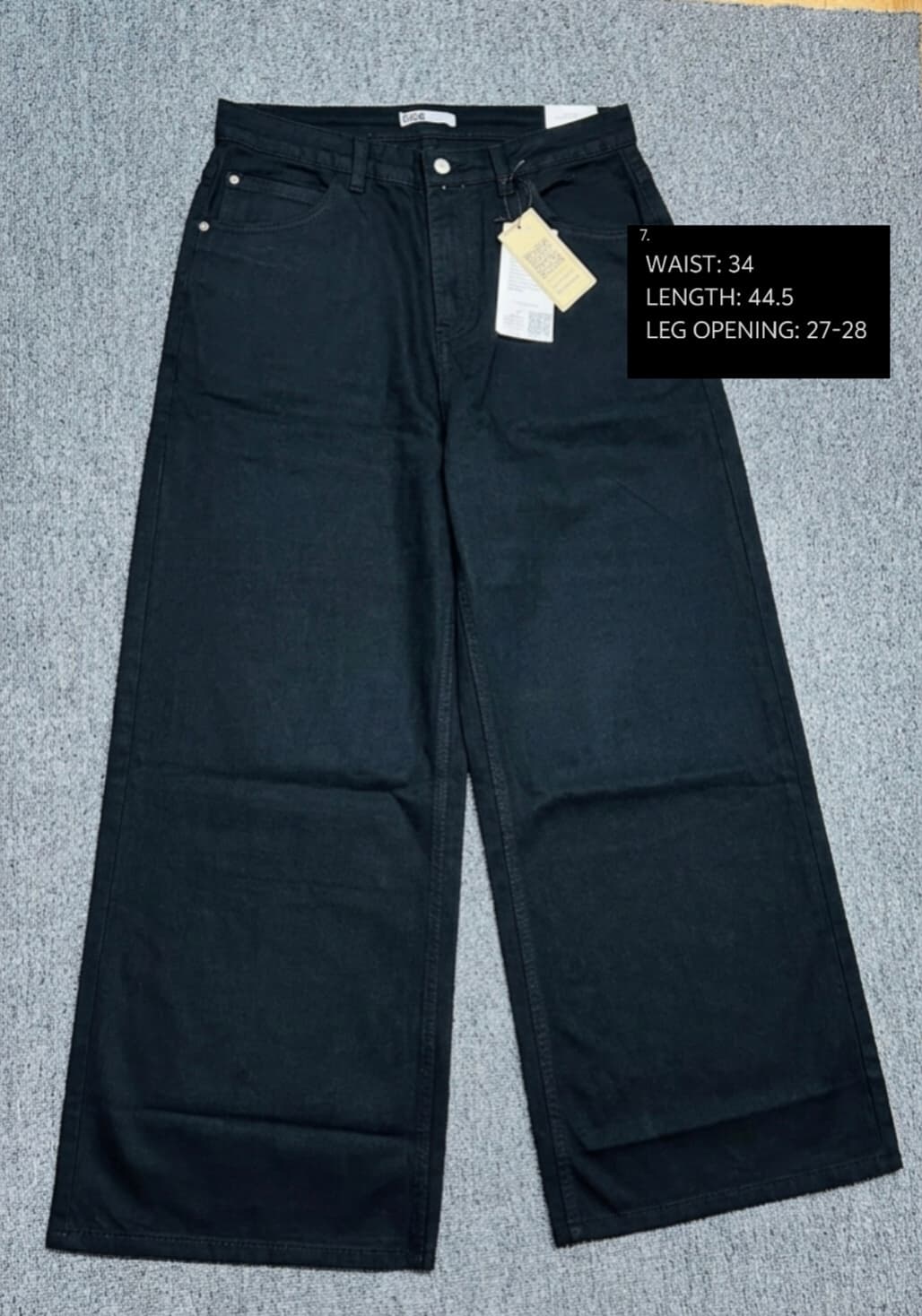 DUB wide leg opening Black palazoo jeans. 3