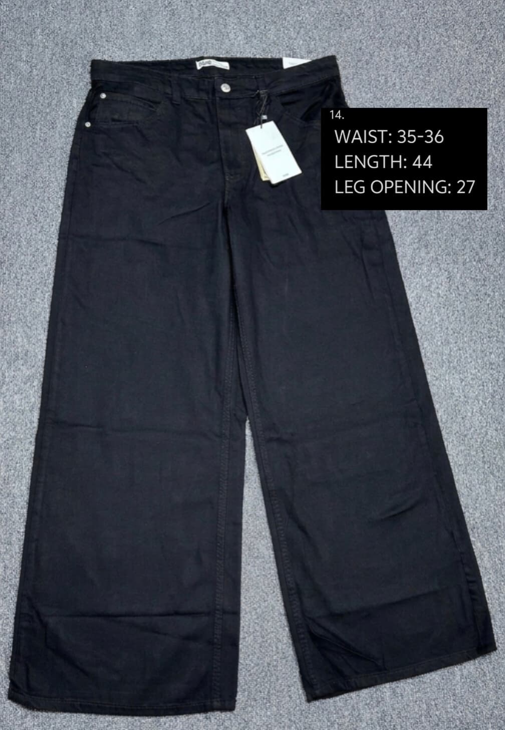 DUB wide leg opening Black palazoo jeans. 2