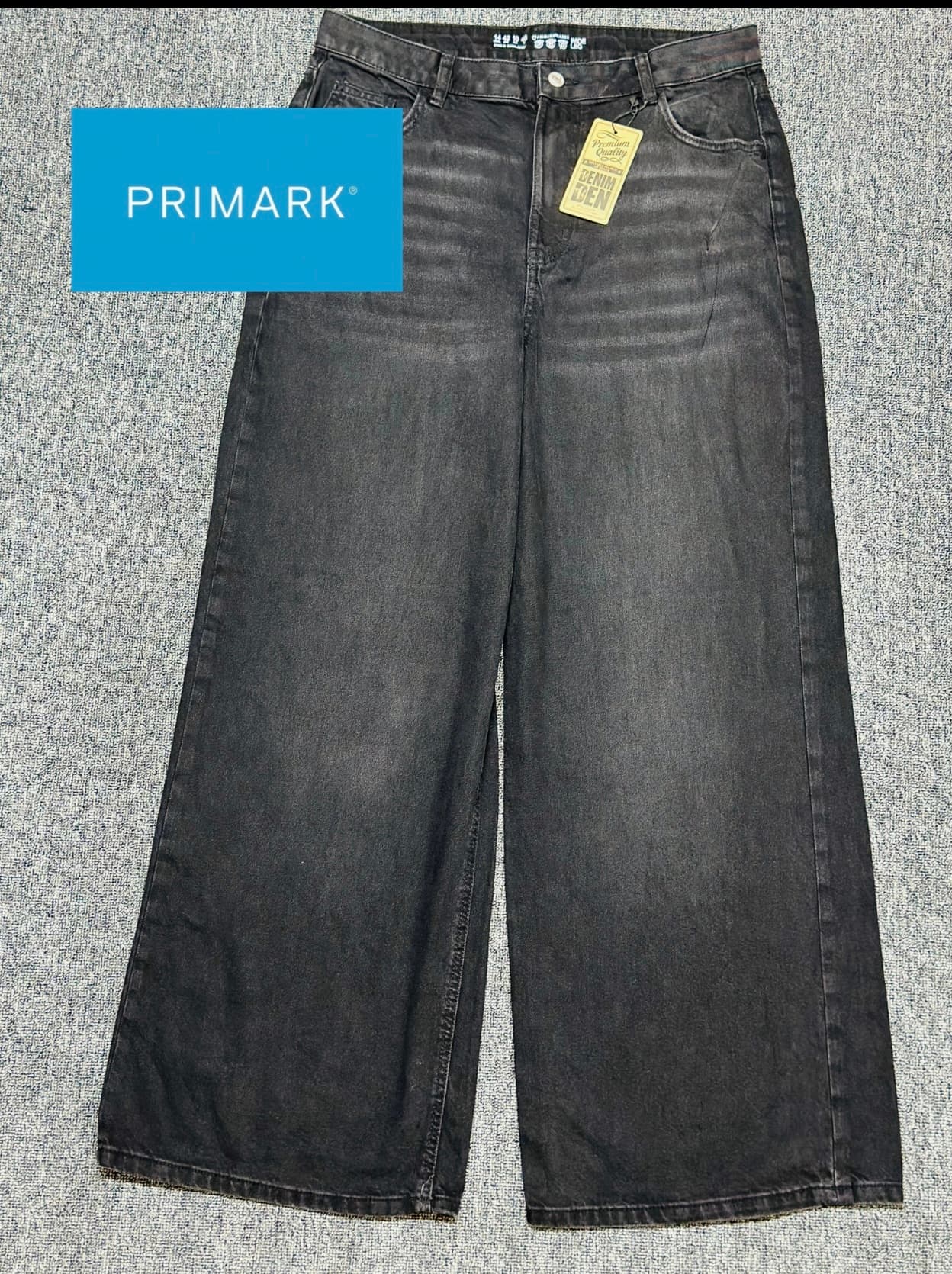 Primark Dark Blue Washed Wide Leg Jeans