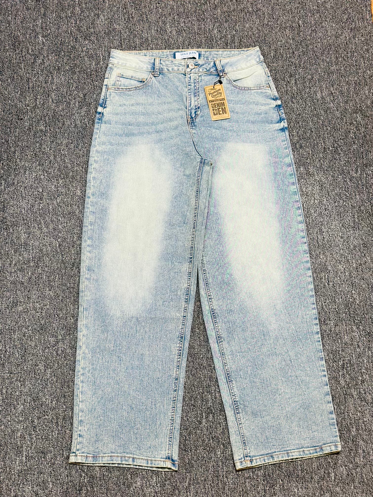 WAX JEAN Light Wash High-Waisted Wide Leg Jeans 2